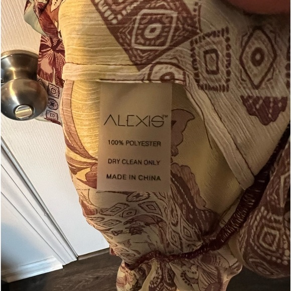 Alexis Wiera Printed Ruffle Wrap Midi Dress Size XS - Picture 8 of 8